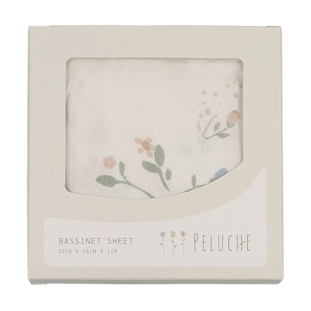 Floral Gingham Bassinet Sheet