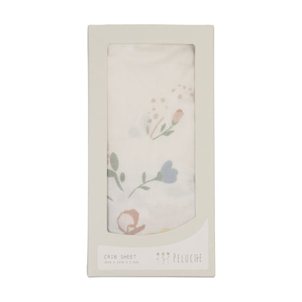Floral Gingham Crib Sheet