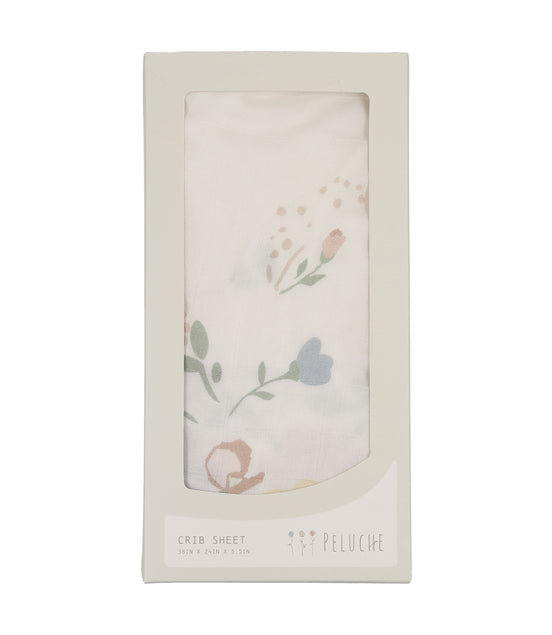 Floral Gingham Crib Sheet