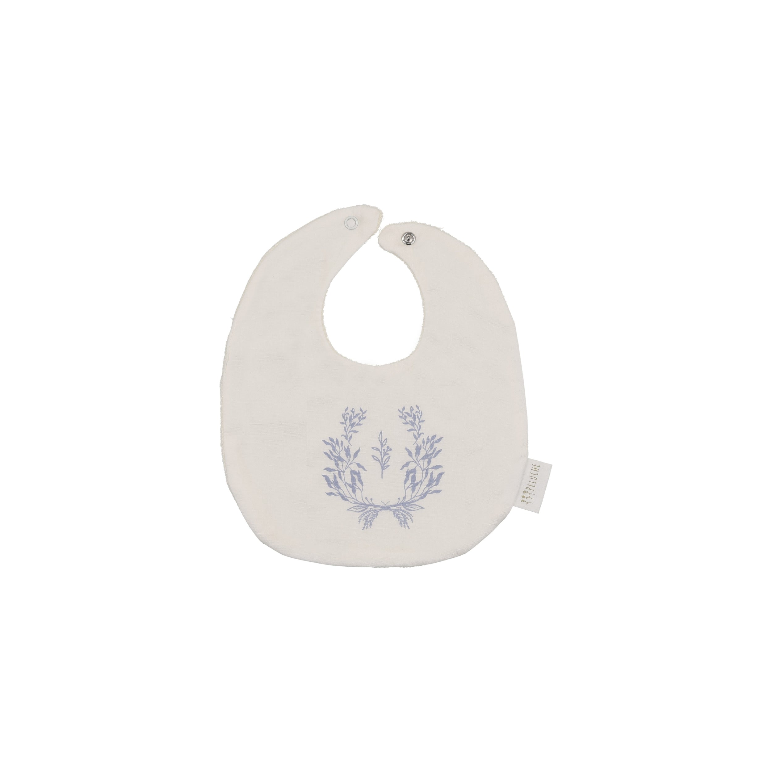 Botanical Round Bib - Blue