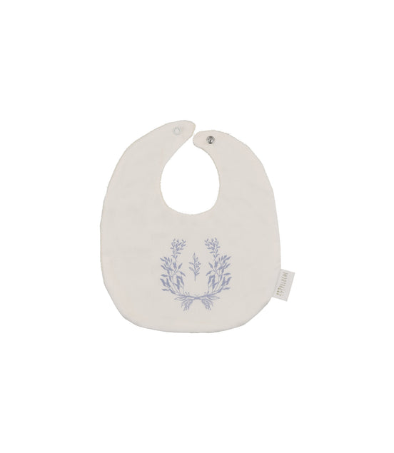 Botanical Round Bib - Blue