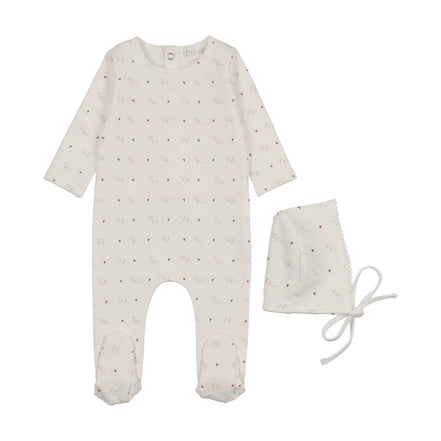 Teakettle Footie + Bonnet - Pink