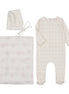 Teakettle Footie + Bonnet + Swaddle - Pink
