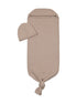 Flat Knit Cocoon and Beanie - Taupe