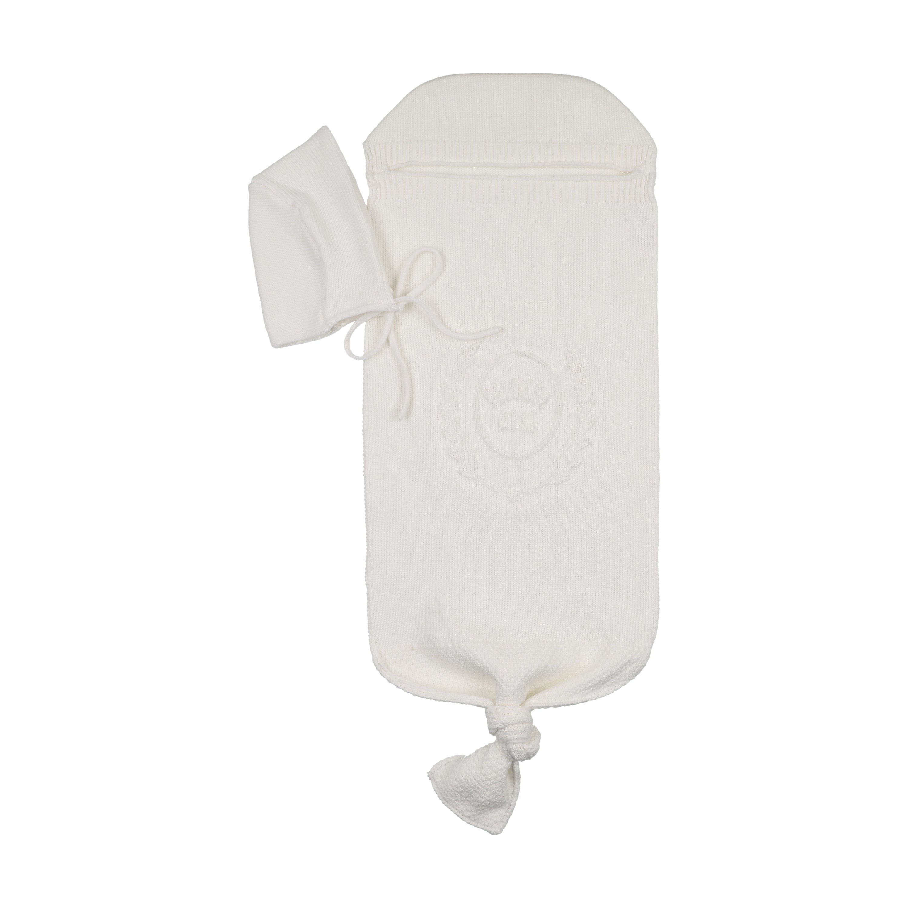 Peluche Bebe Embossed Cocoon + Bonnet - Cream