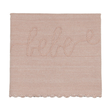 Scalloped Mélange Bebe Blanket - Rose