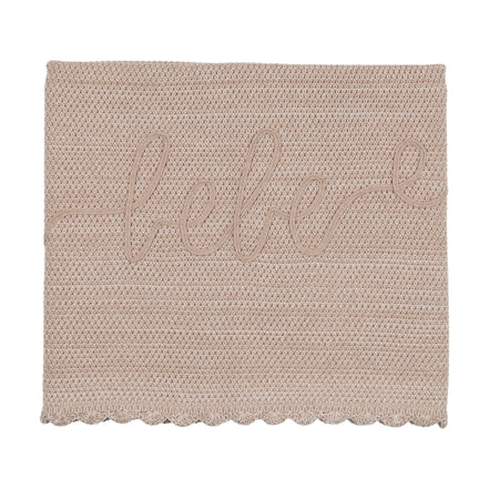 Scalloped Mélange Bebe Blanket - Taupe
