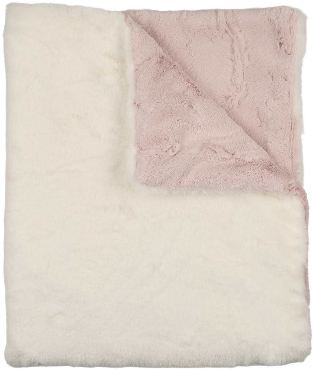 Lux Fur Blankets - Natural and Rose Super Fluff