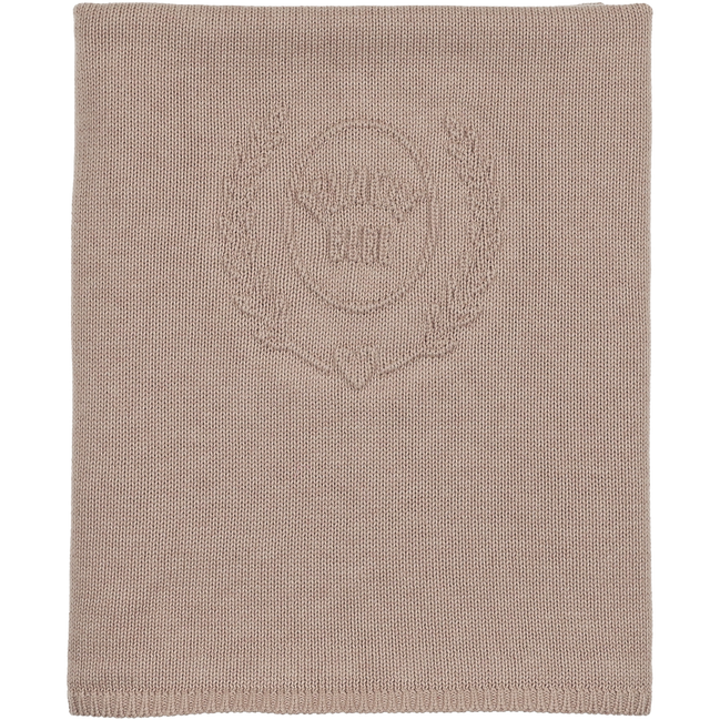 Peluche Embossed Knit Blanket - Taupe