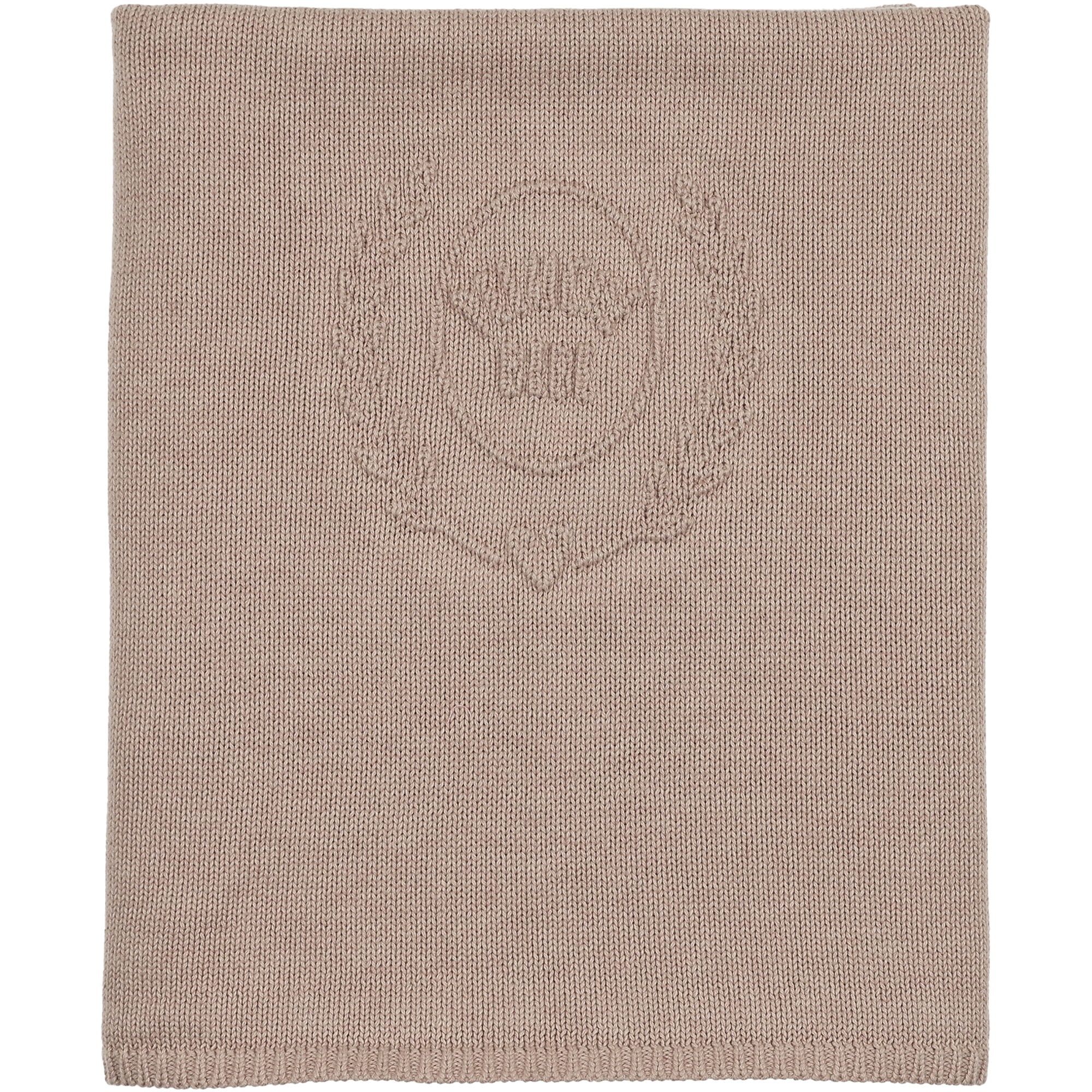 Peluche Embossed Knit Blanket - Taupe
